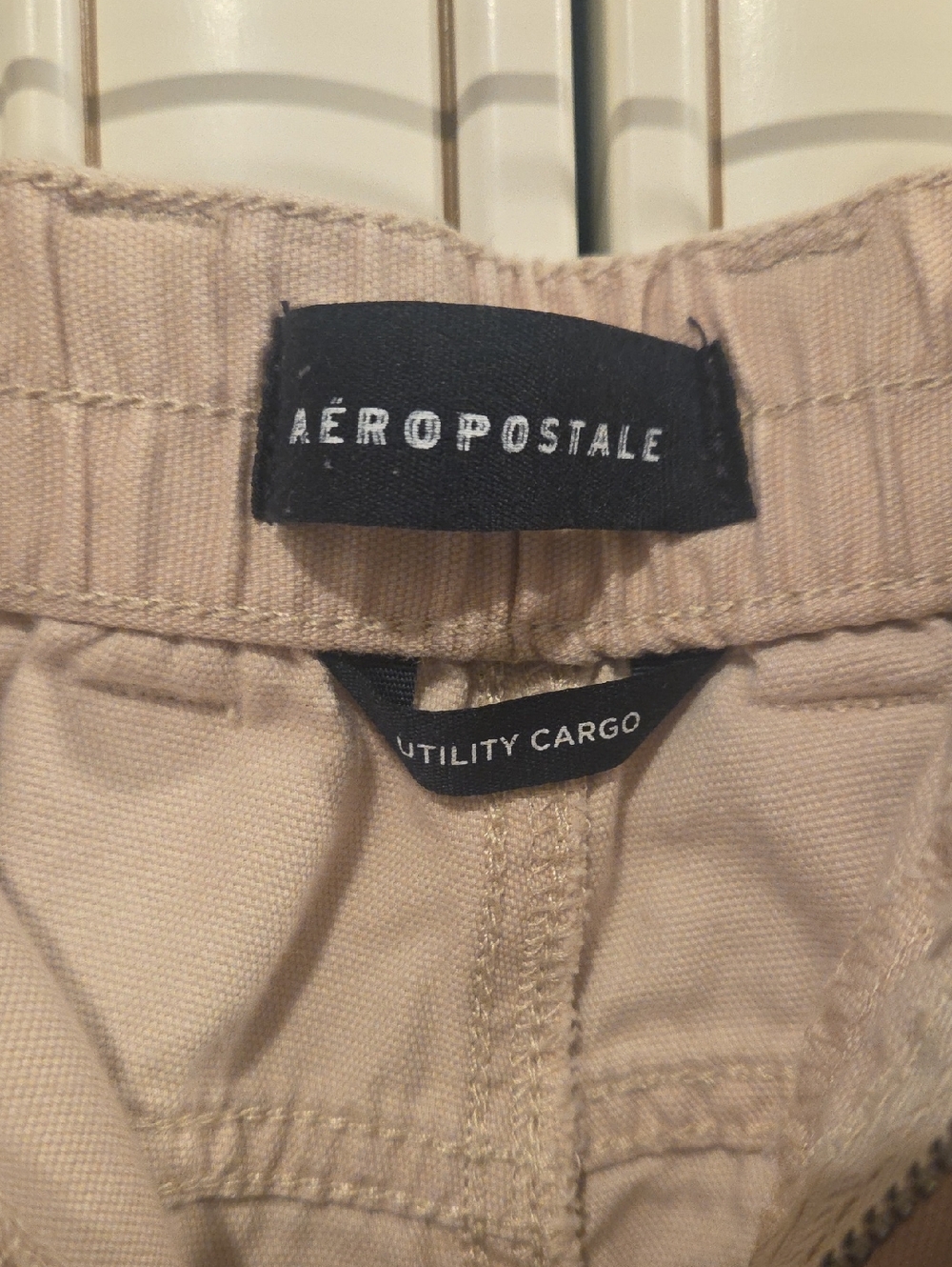 Aeropostale Set of Two Utility Cargo Pants, Tan and Army Green - Picture 2 of 12